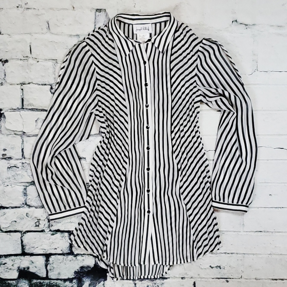 💕SALE Joseph Ribkoff Black & White Striped Blouse